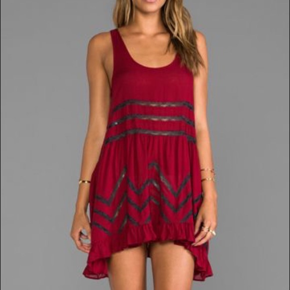 Free People Viole and Lace Trapeze Slip